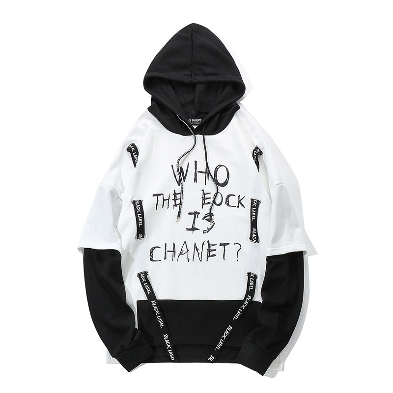 Autumn Men Graffiti Oversize Hoodies Hip-hop Round Neck Cotton Hoodie - Swefashionstore