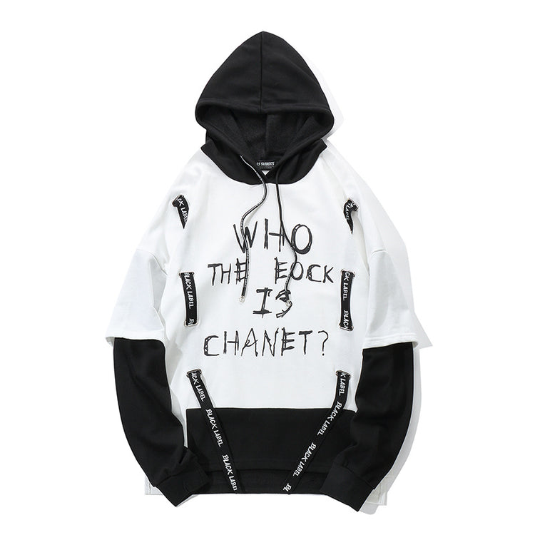 Autumn Men Graffiti Oversize Hoodies Hip-hop Round Neck Cotton Hoodie - Swefashionstore