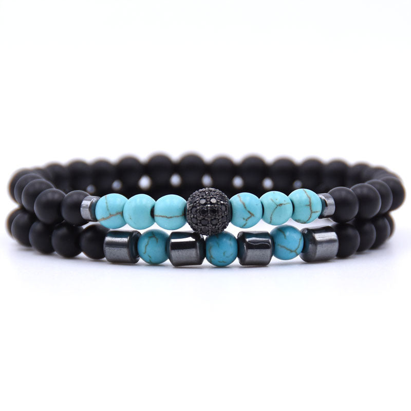 BESTSELLER ZIRKON Armband 6mm Naturstein Perlen