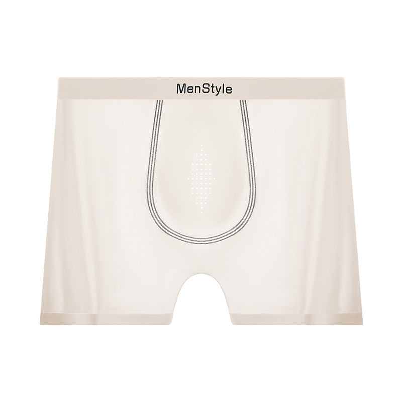 Satin Ice Silk Breathable Single-layer Bottom Crotch Seamless Boxers - Swefashionstore