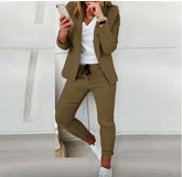 Ladies Fashion OL Suit Trousers Suit - Swefashionstore