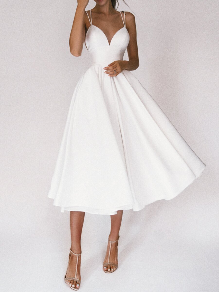 New Design V-neck Suspender Summer Fashion A-Line Long Dresses