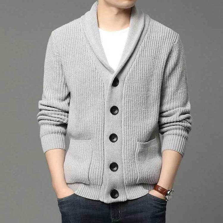 Classic Lapel Sweater Cardigan for Casual Style - Swefashionstore