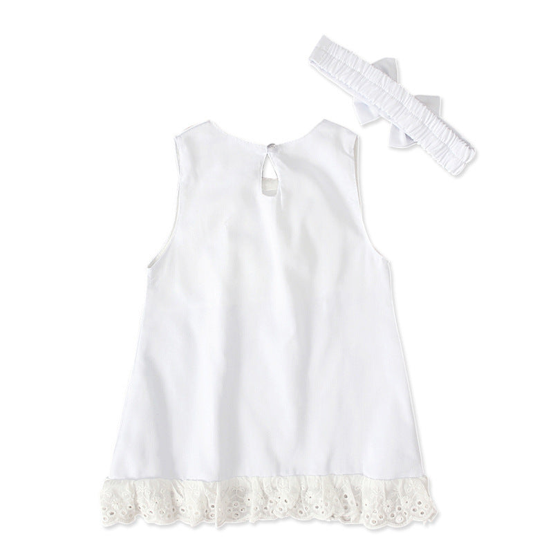 Girls baby sleeveless bow skirt - Swefashionstore