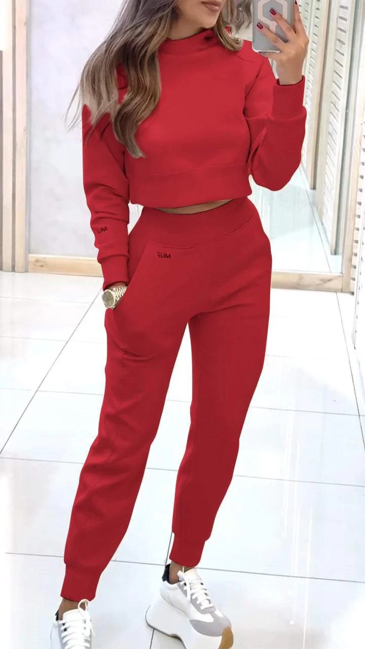Sports Suit Fashion Long-sleeves Top And Slim Trousers - Swefashionstore