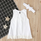 Girls baby sleeveless bow skirt - Swefashionstore