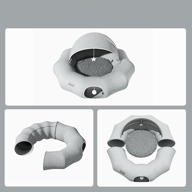 Cat Donut Tunnel Crawl Shelter Foldable