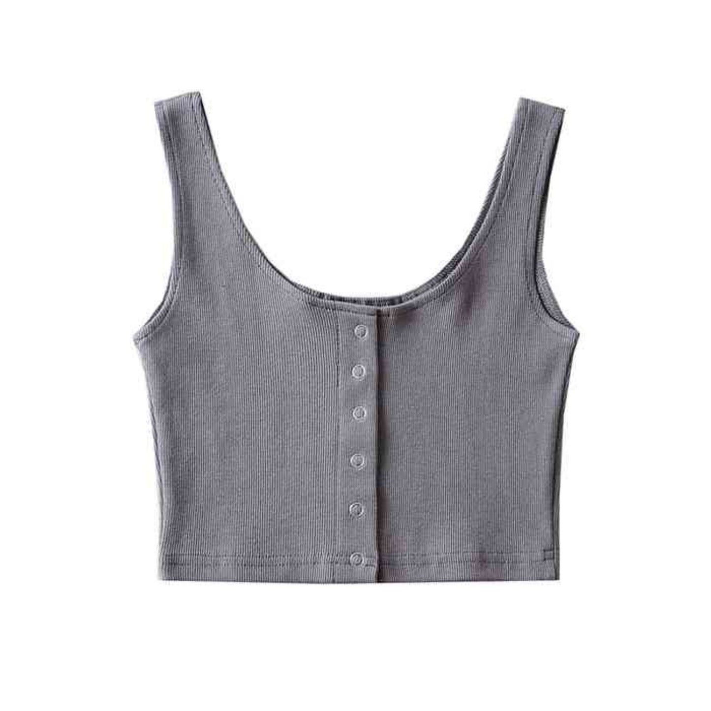 SHORT STYLE Threaded Elastic Vest Women's Top