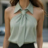 Polo Collar Tie Shirt Women&