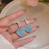 Love Is Full Of Peach Heart Earrings Temperament And High Sense - Swefashionstore