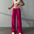Knitted High Waist Contrast Color Loose Trousers - Swefashionstore