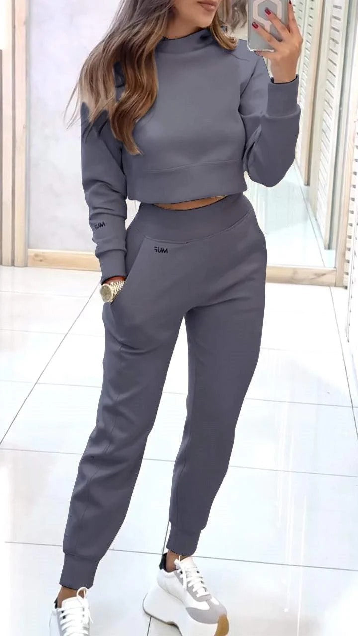 Sports Suit Fashion Long-sleeves Top And Slim Trousers - Swefashionstore