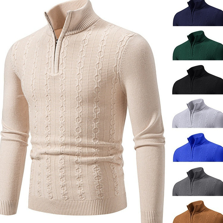 Casual Simple Stand-up Collar Slim Fit Men&