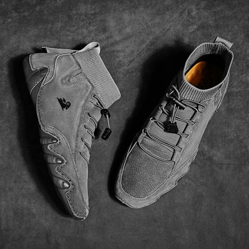 Fleece-lined Handmade Cotton Shoes Men - Swefashionstore