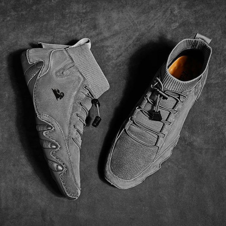 Fleece-lined Handmade Cotton Shoes Men - Swefashionstore