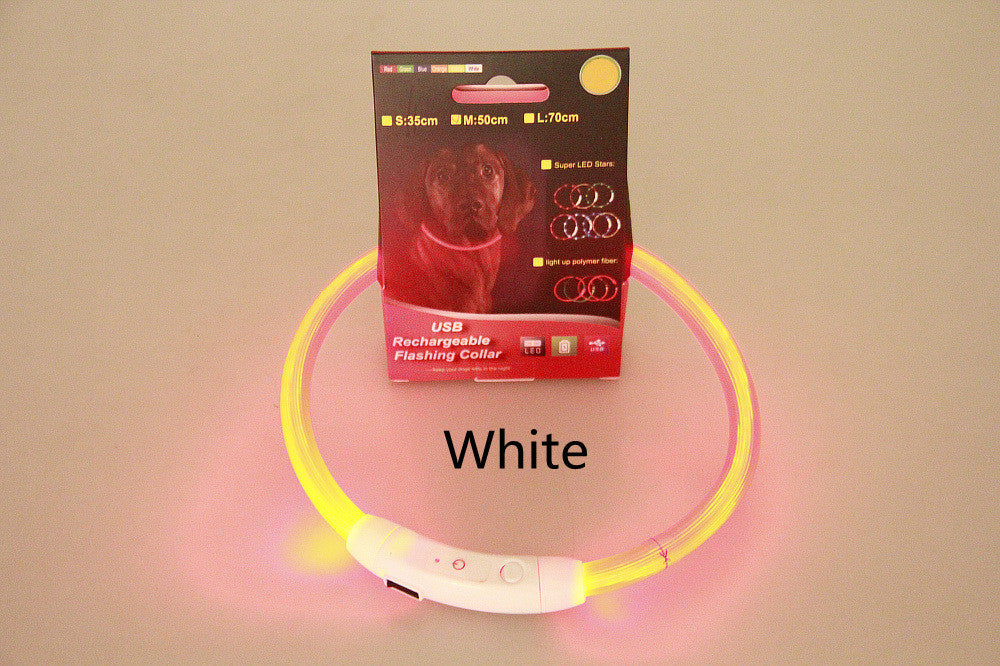 Pet Flashing Collar USB Rechargeable Necklace