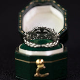 Floral Wedding Ring Band for Women in 18K, 14K Gold & S925 Silver with Diamond - Swefashionstore