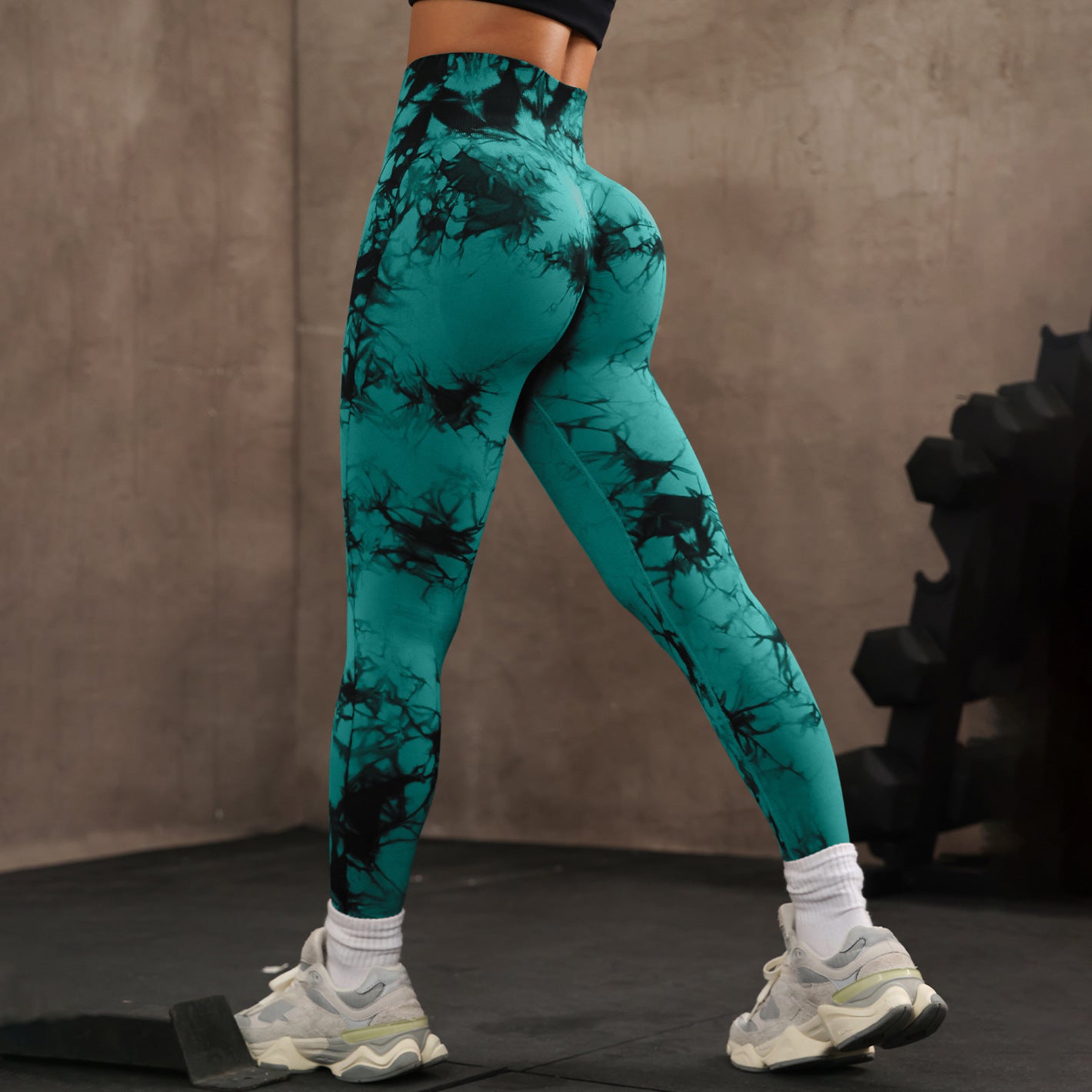 High Waist Tight Yoga Pants Tie-dye Breathable Workout Pants - Swefashionstore
