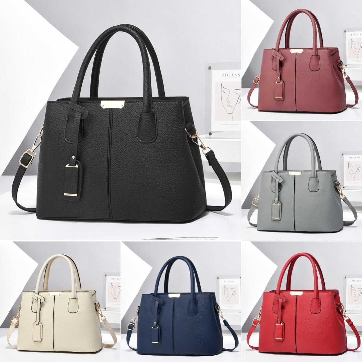 Women PU Leather Handbags Ladies Large Capacity Tote Bag Female Square Shoulder Bags New Fashion Crossbody Bags - Swefashionstore