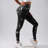 High Waist Tight Yoga Pants Tie-dye Breathable Workout Pants - Swefashionstore
