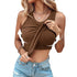 Round Neck Vest With Bra Summer Solid Color Bottom Sleeveless Top Womens Clothing - Swefashionstore
