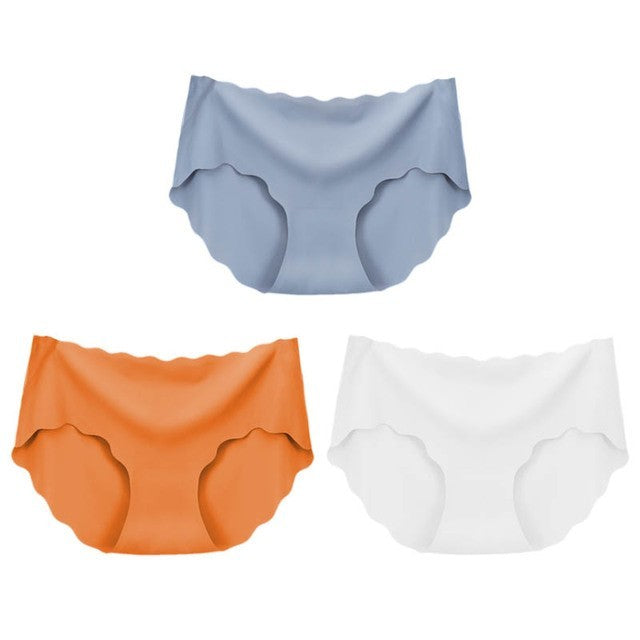 3Pcs Seamless Underwear Silk For Women Panties Lingerie Sexy - Swefashionstore