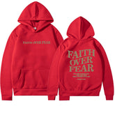 Faith Over Fear Christian Hoodie - Inspirational Hoodie for Daily Motivation - Swefashionstore