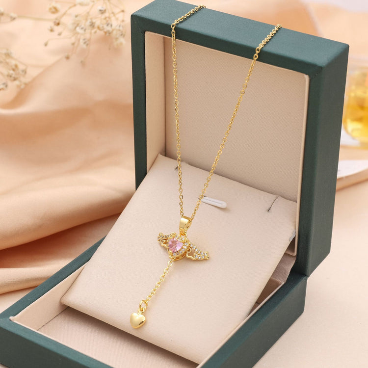 Necklace With Crystal Clavicle Chain - Swefashionstore
