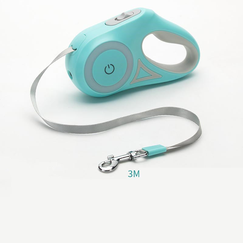 Automatic Retractable Leash Dog Collar Spotligh