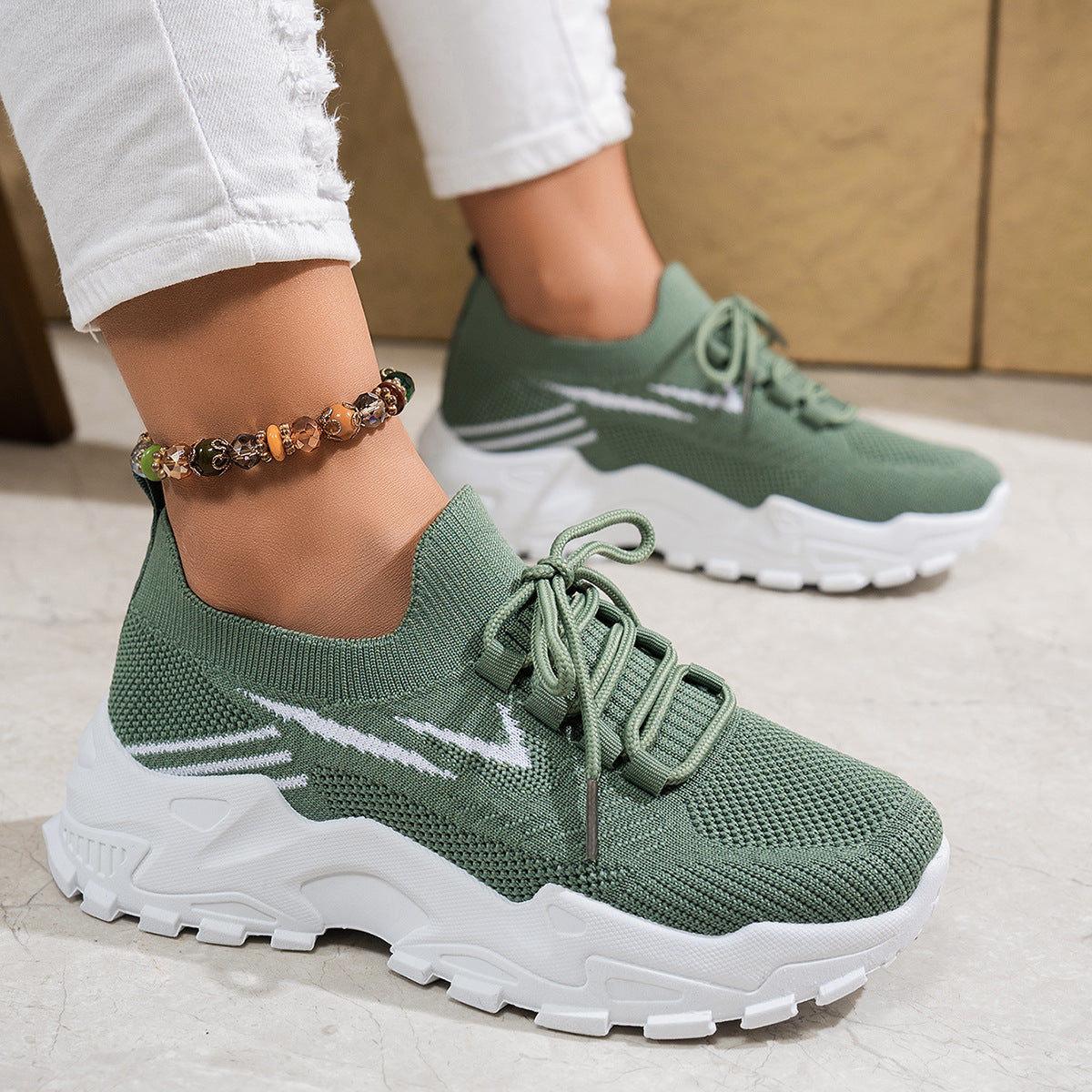 Lässige, stilvolle und leichte Sportschuhe mit weicher Sohle für Damen