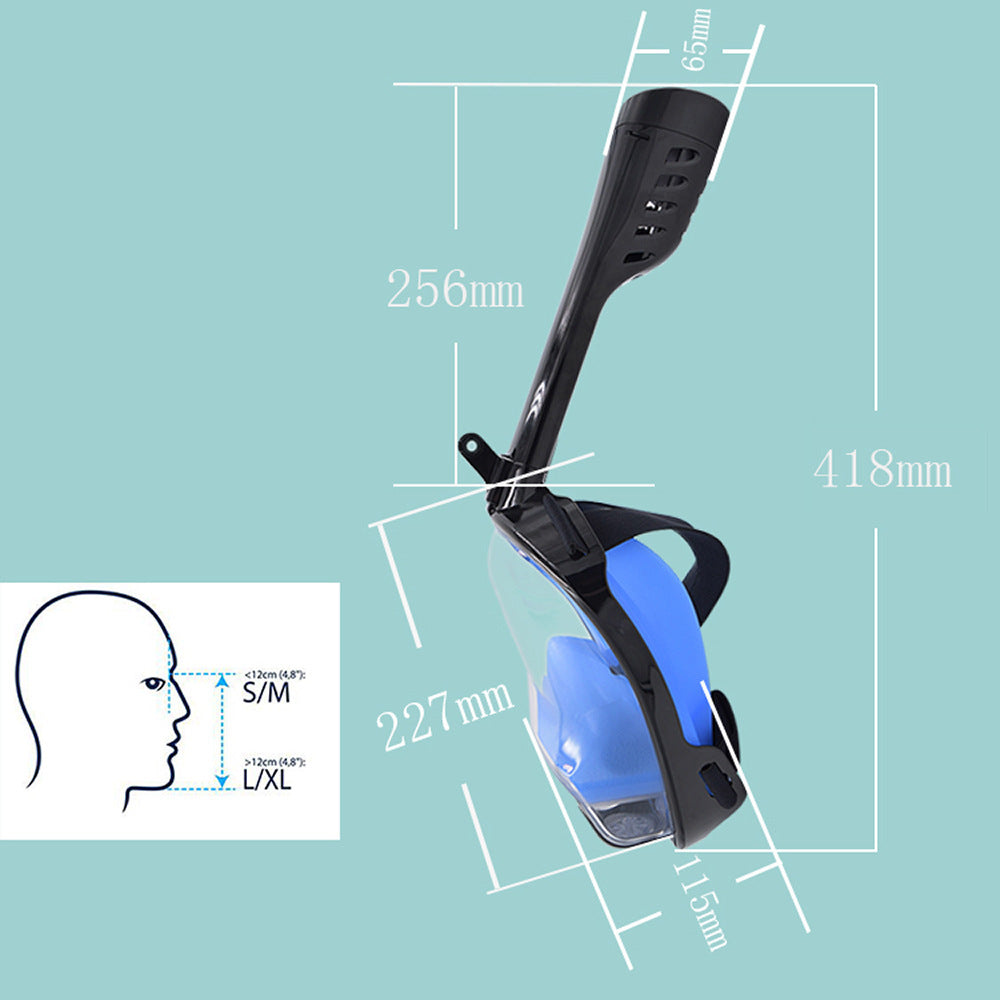 Anti Fog Snorkeling Full Face Mask Diving Goggles With Camera - Swefashionstore