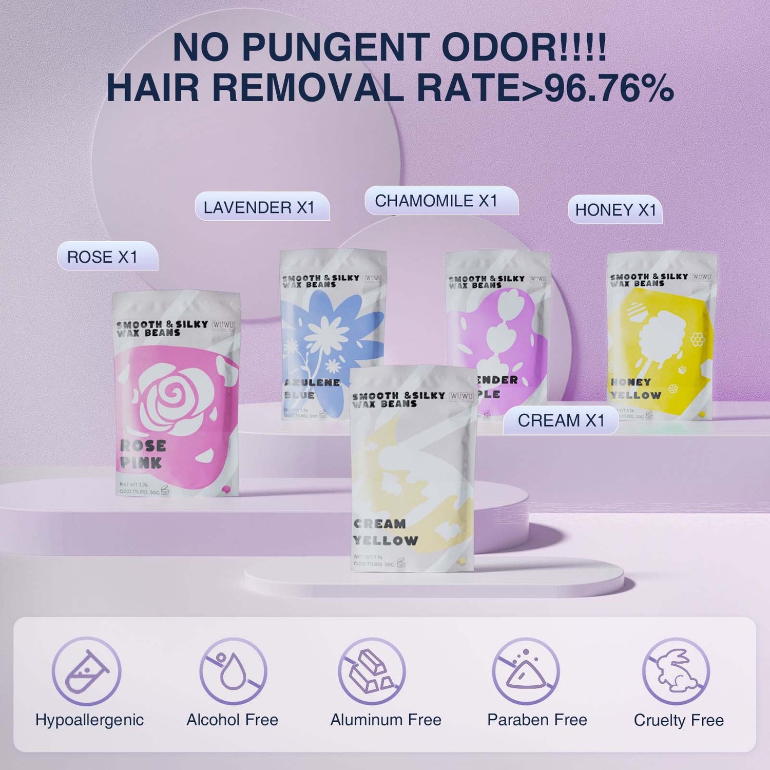 Waxing Kit WUWUVISTA 23 Items Hair Removal With Wax Warmer - Swefashionstore