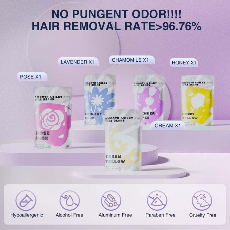 Waxing Kit WUWUVISTA 23 Items Hair Removal With Wax Warmer - Swefashionstore