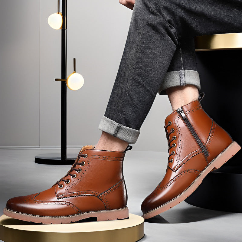Herren High-Top Business Schuhe Britische Martin Stiefel