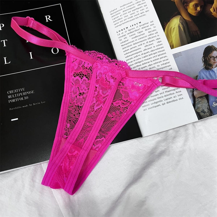 Hollow Lace Adjustable Buckle Low Waist Soft Comfortable Underwear Women - Swefashionstore