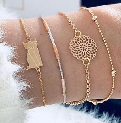BESTSELLER PERLENKETTE Armband SET Fußkettchen