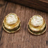 Ins Three-colored Painting Round Earrings Fashion Elegant Versatile Geometric Earrings For Women Jewelry - Swefashionstore