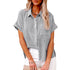 Summer Lapel Short Sleeve Shirt With Pockets - Swefashionstore