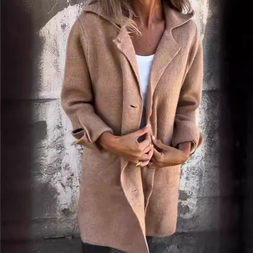 Cardigan With Pockets Outwear Coat Womens Clothing