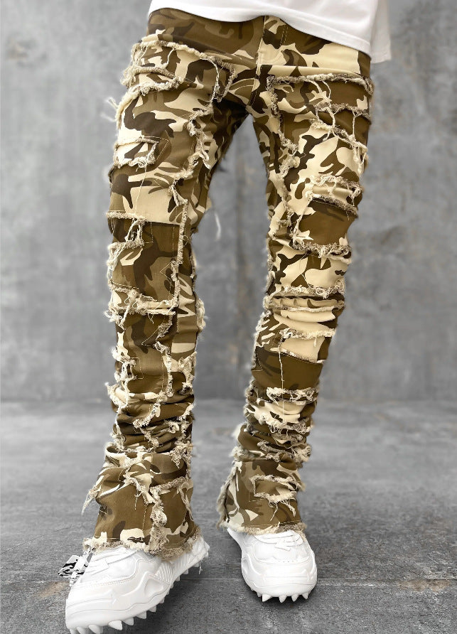 Long Tight Fit Stacked Jeans For Mens Clothing - Swefashionstore