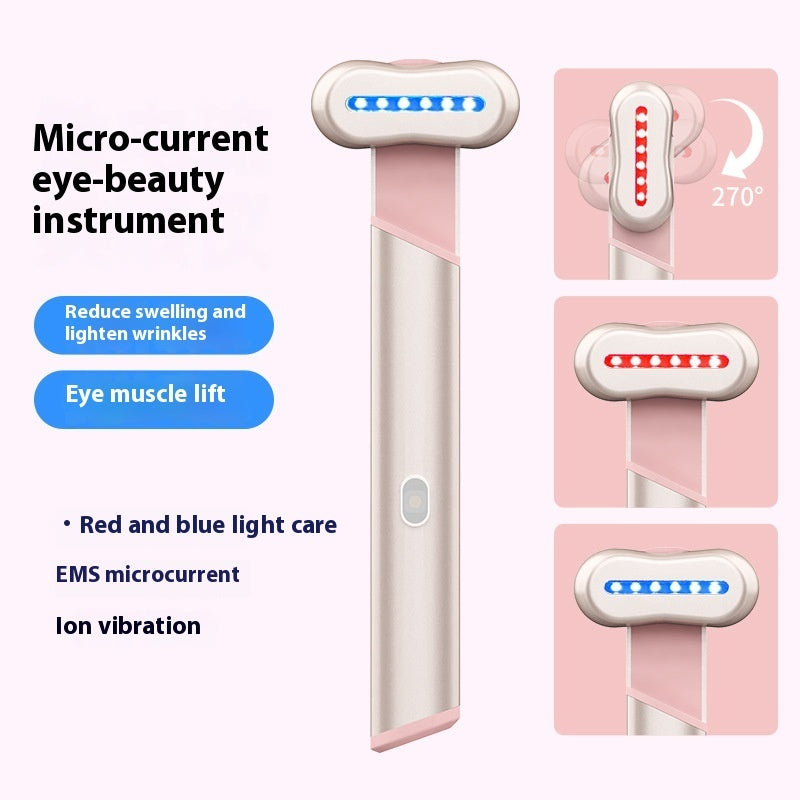 4 Colors Electric Red Blue Light Therapeutic Warmth Face Massage