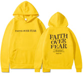 Faith Over Fear Christian Hoodie - Inspirational Hoodie for Daily Motivation - Swefashionstore