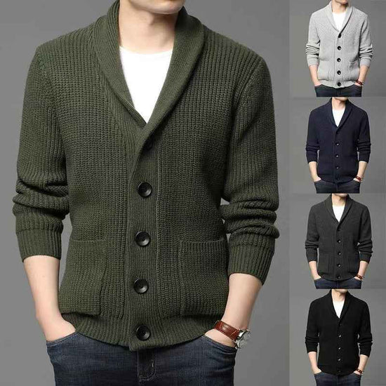Classic Lapel Sweater Cardigan for Casual Style - Swefashionstore