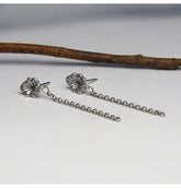 925 Sterling Silver Long Tassel Stud Earrings - Swefashionstore