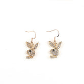 Cute Full Diamond Rabbit Stud Earrings Women - Swefashionstore