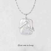 Unique Baroque Pearl Necklace for Couples - Lasting Love Pendant - Swefashionstore