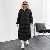 Long Below The Knee Hooded New Leisure Puffer Jacket Coat - Swefashionstore