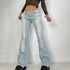Denim Women Split-Line Low-Waist Casual Vintage Jeans - Swefashionstore