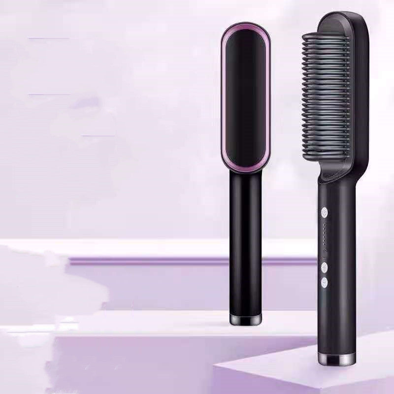 Hot Electric Hair Straightener And CurlingBrush