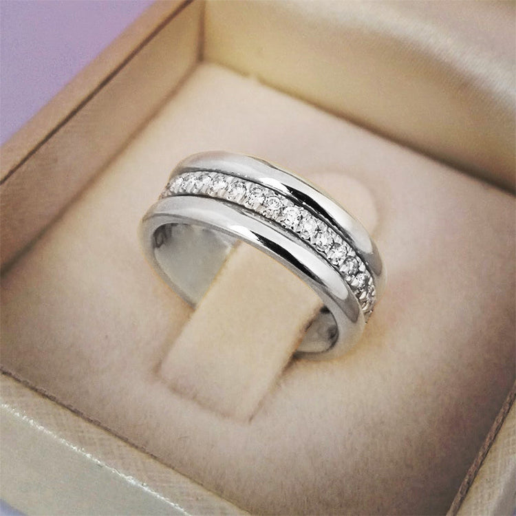 Simple Golden Sliver Rhinestones Ring - Swefashionstore